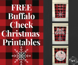 free christmas printable buffalo check merry christmas
