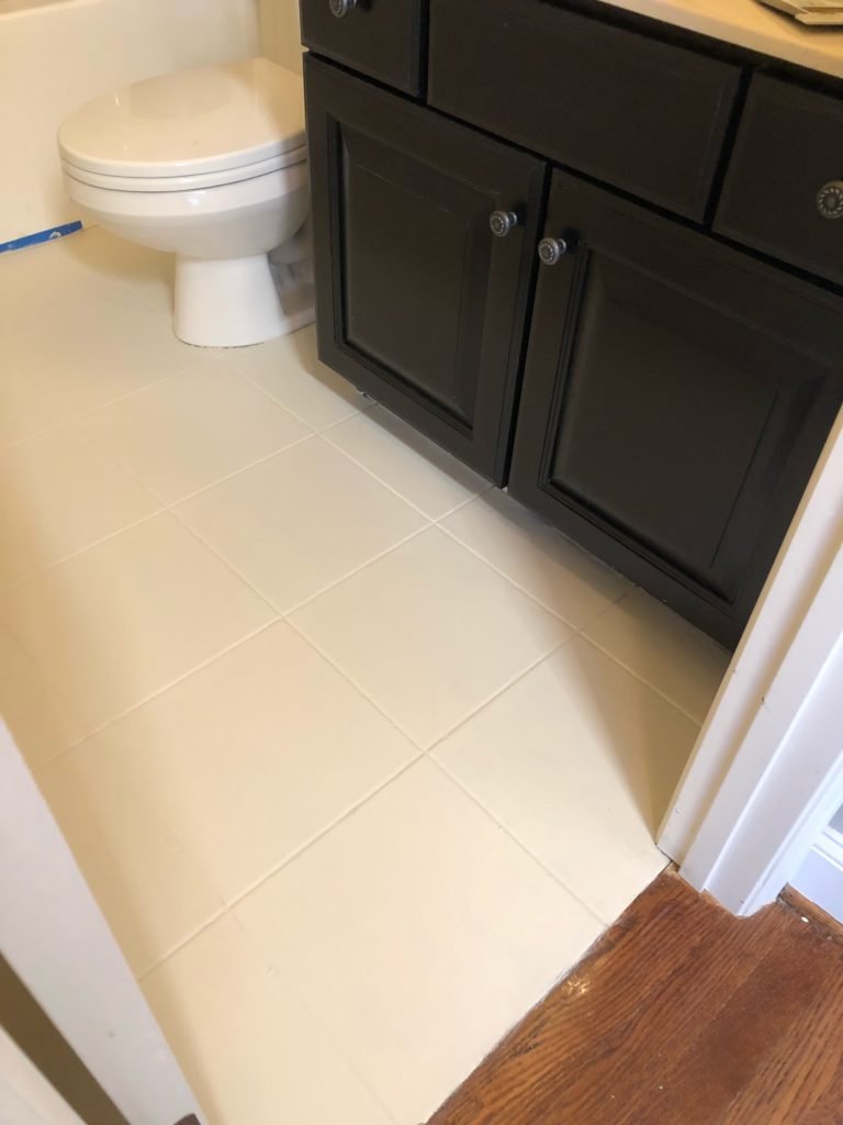 How to stencil your tile floors for a beautiful and cheap DIY! A step ...