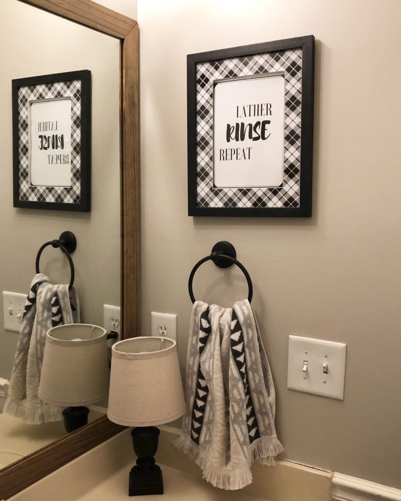 Budget bathroom makeover for the $100 room challenge cheap diy wall