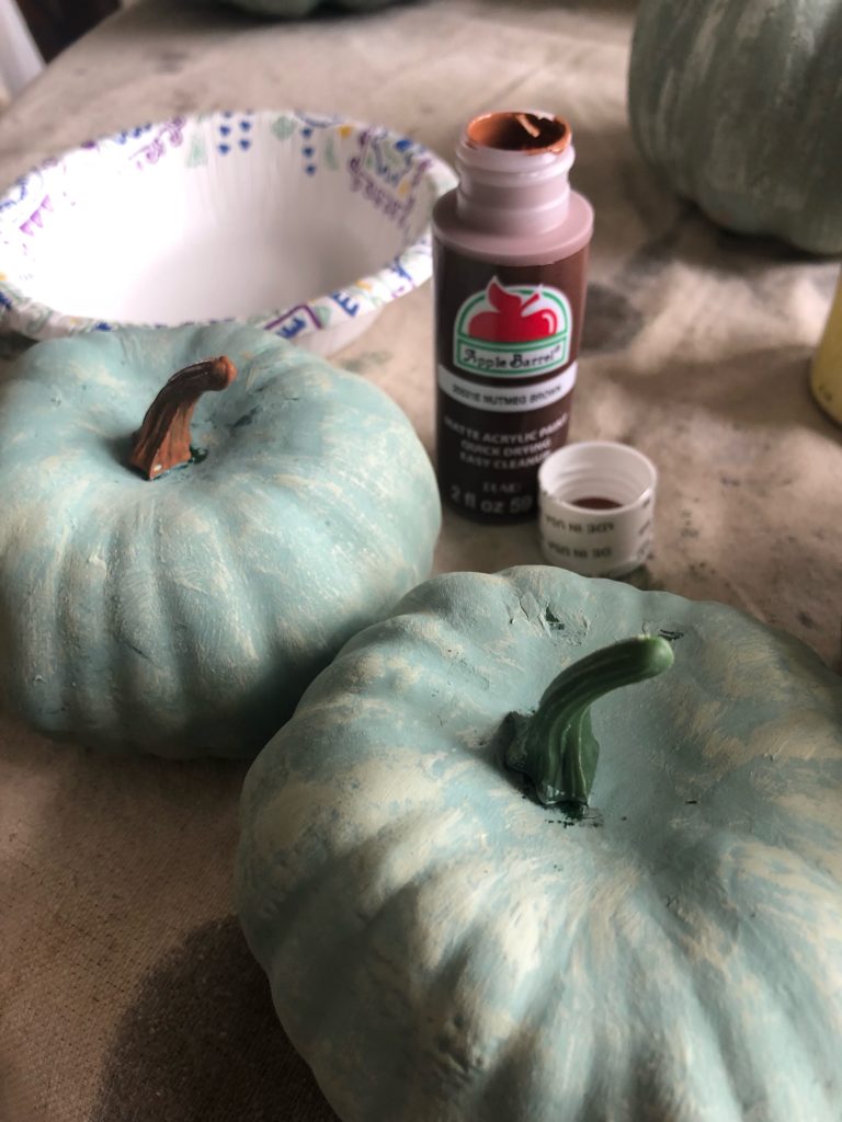 DIY Fall painted foam Pumpkins using Dollar Tree and Walmart pumpkins ...