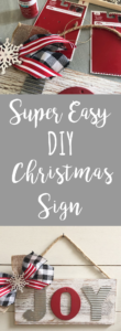 Easy DIY Joy Christmas sign that anyone can do with supplies from Walmart