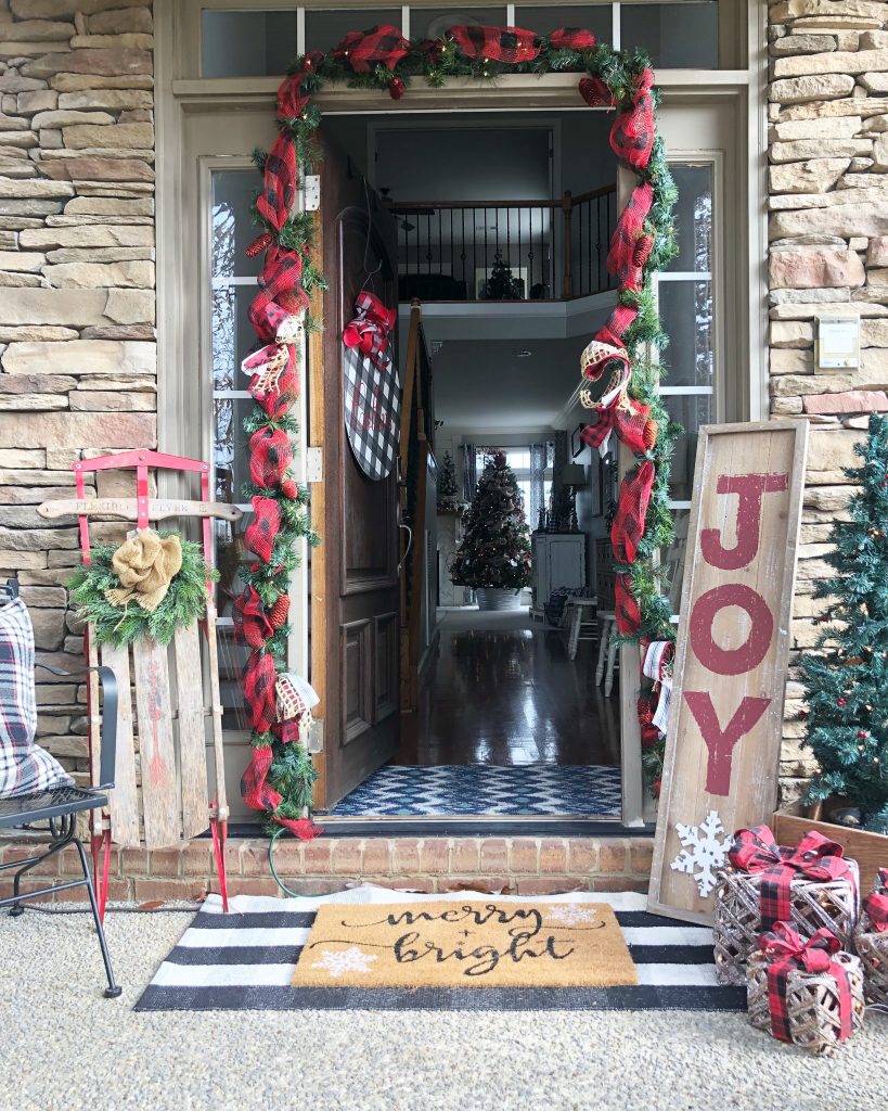 Christmas Home Tour 2018 Front Porch And Entrance  819x1024 