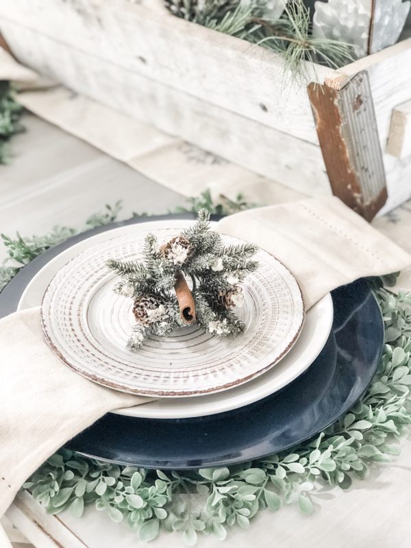 An easy winter table setting in my dining room! - Wilshire Collections