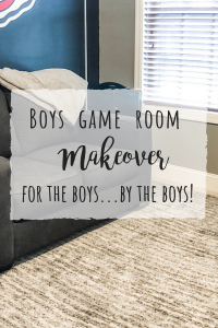 Boys game room makeover reveal