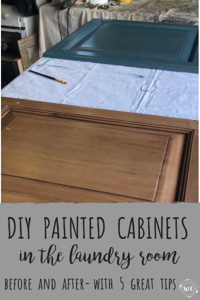 DIY painted cabinets in the laundry room! - Wilshire Collections