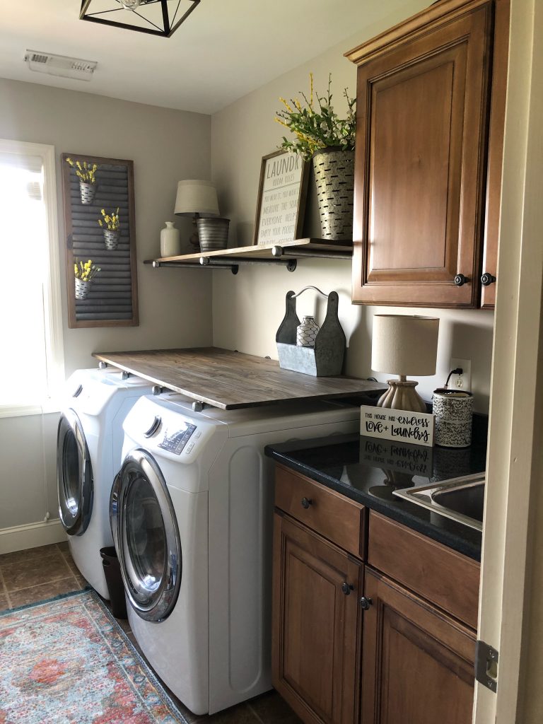 DIY painted cabinets in the laundry room! - Wilshire Collections