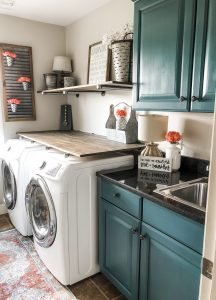 DIY painted cabinets in the laundry room! - Wilshire Collections