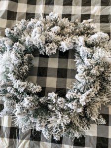 Flocked wreath idea for the holidays