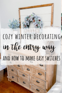Cozy winter decorating in the entry way