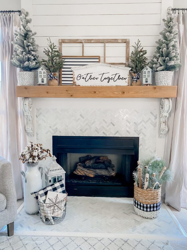 Winter mantel ideas for a cozy neutral look! - Wilshire Collections