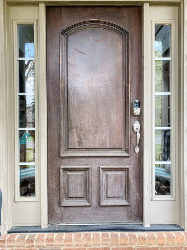 Black painted front door transformation! How to give your home extra