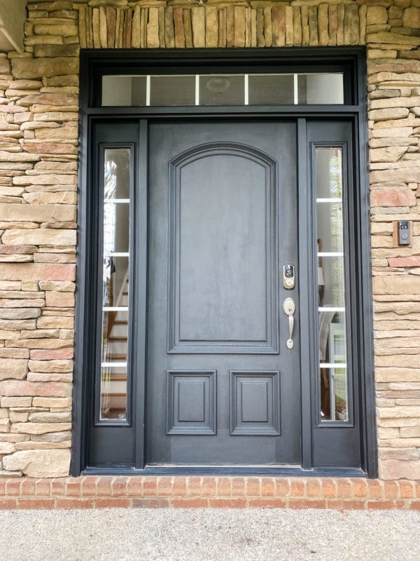 Black painted front door transformation! How to give your home extra ...