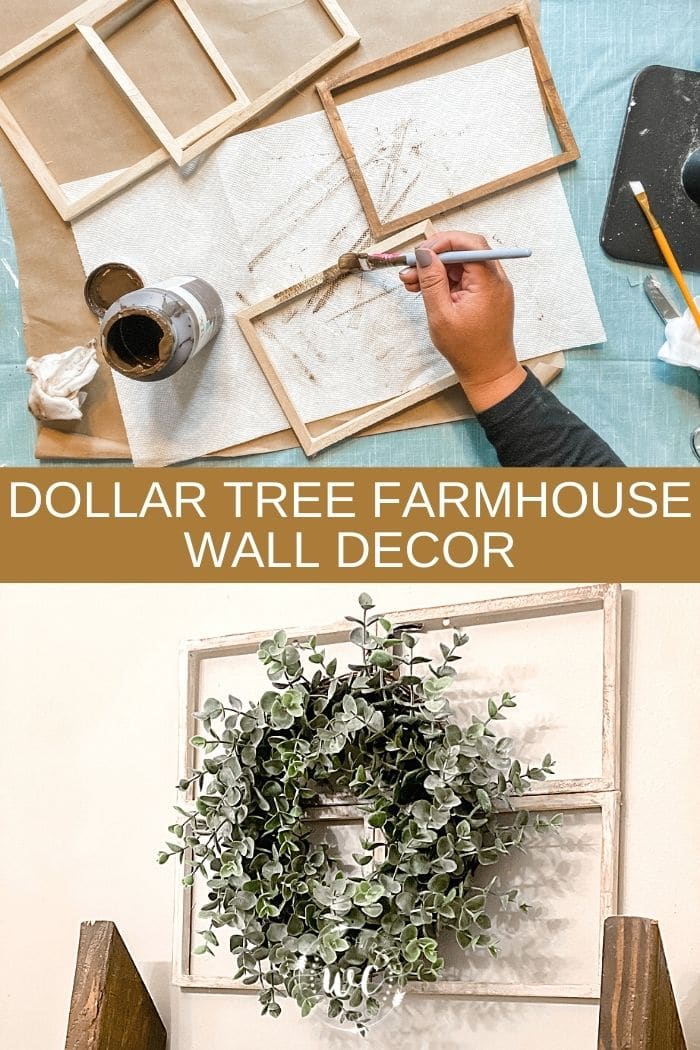 DIY Dollar Tree Farmhouse wall decor - Wilshire Collections