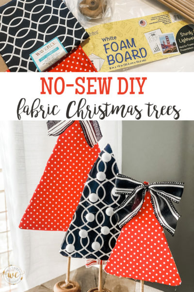 No sew fabric Christmas Tree DIY! - Wilshire Collections